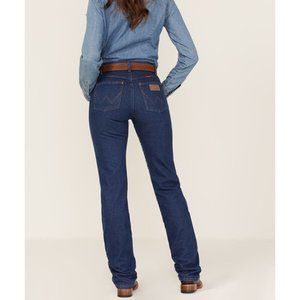 Vintage Wrangler Womens Jeans 14 30 X 32 Blue Cowboy Cut Slim Fit Denim 14MWZG